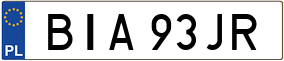 Trailer License Plate